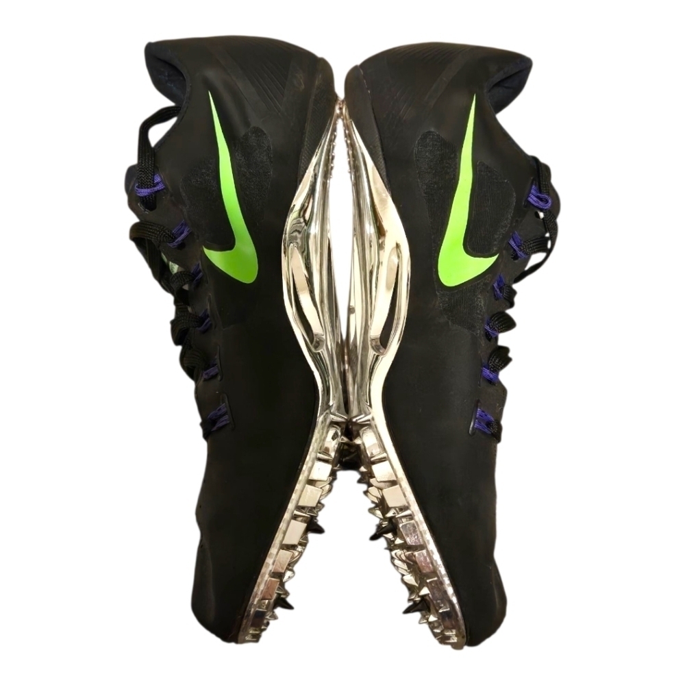 Nike Zoom Superfly R4 Black Green Athletic Track And Field Spike Shoes Size 10.5